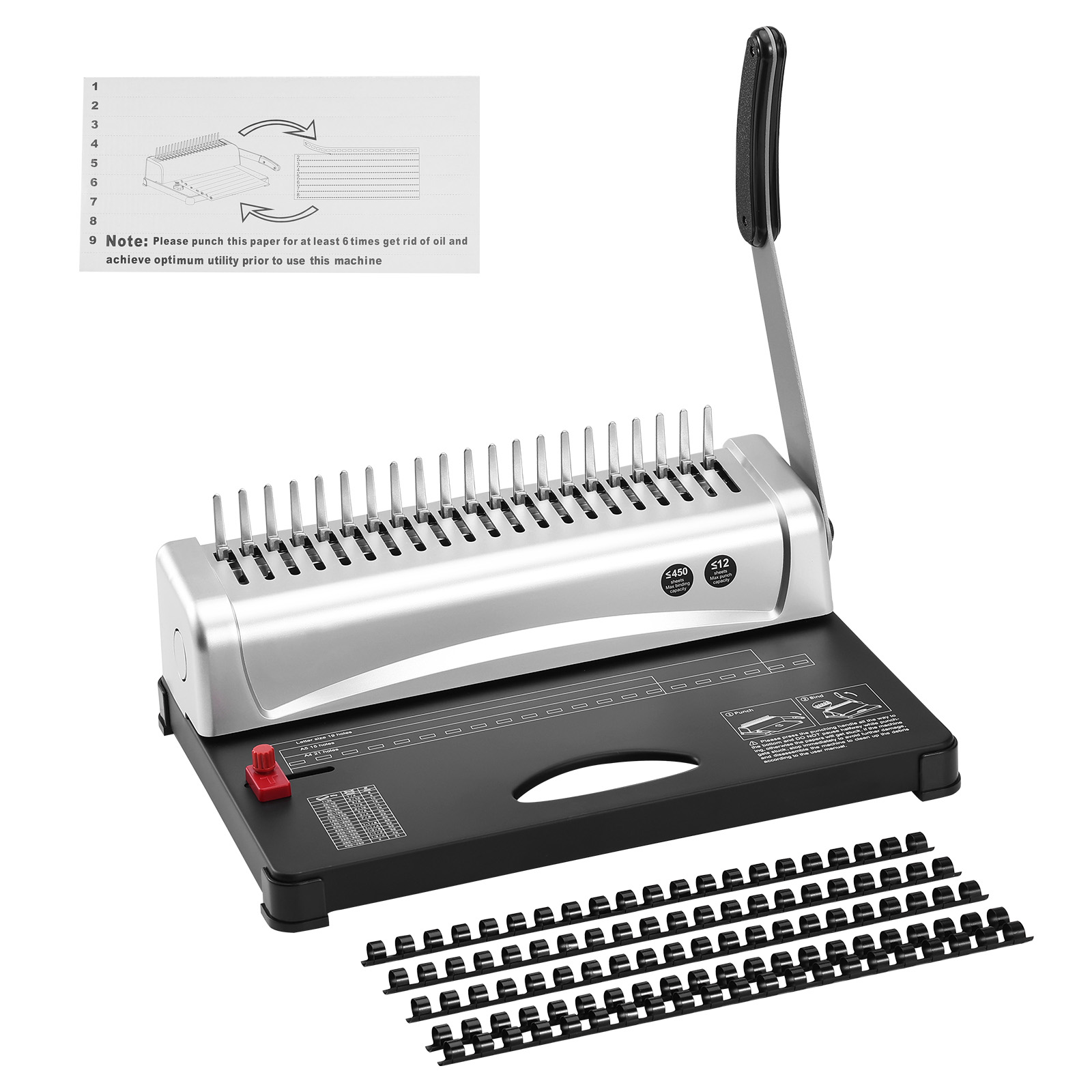 Binding Machine Comb - VEVOR Rilegatrice, Rilegatrice a pettine a